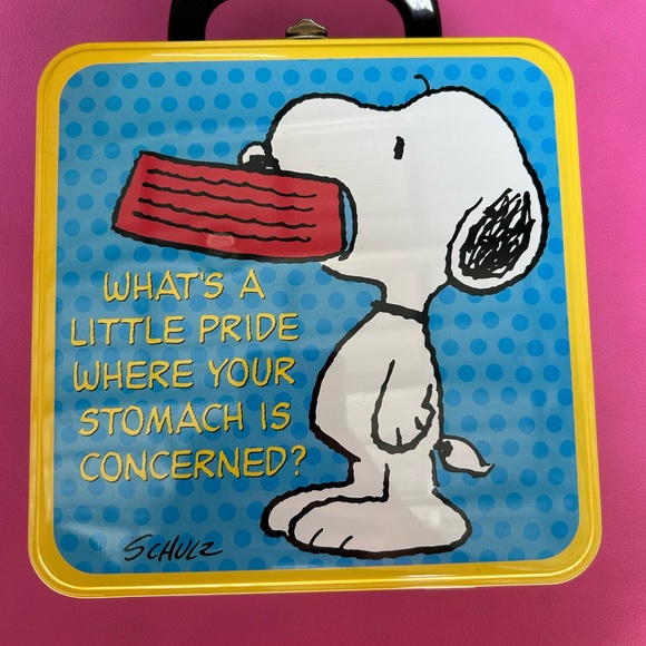 Snoopy Lunchbox- Blue and Yellow - Picture 2 of 7